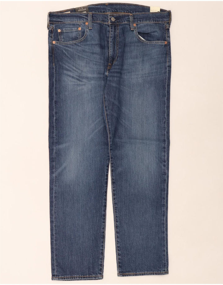 Levi's Masculino 502 Tapered Jeans W36 L32 Azul Algodão