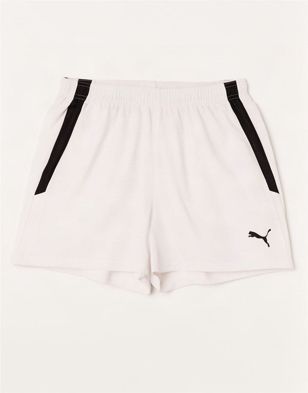 Shorts esportivos masculinos Puma médio branco colorblock poliéster