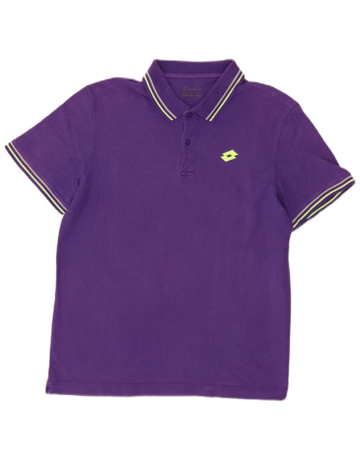 Camisa polo masculina Lotto algodão roxo médio