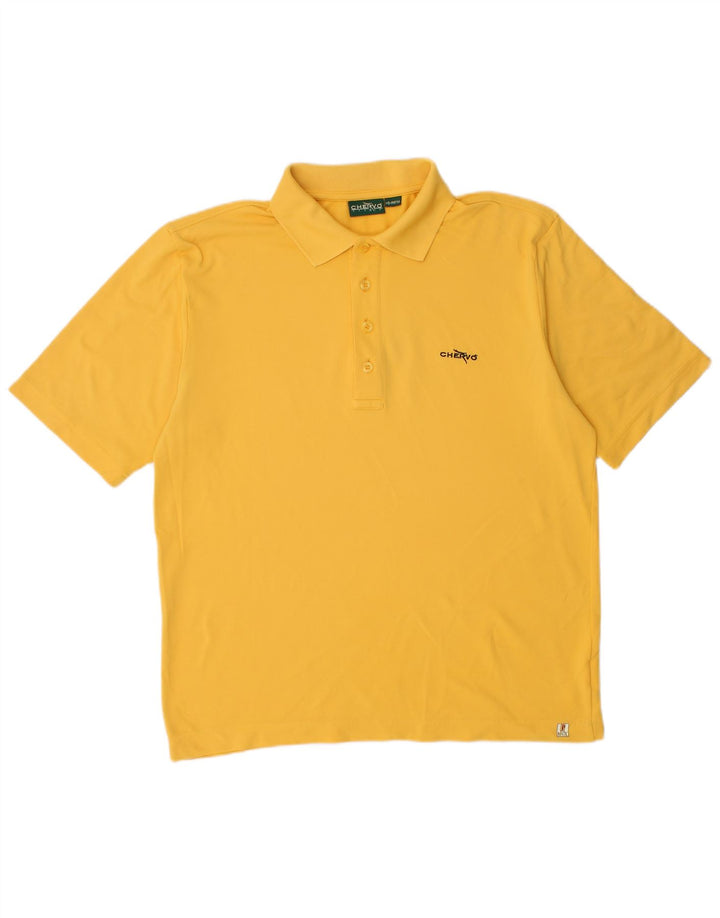 Camisa polo masculina Chervo IT 50 poliamida amarela média