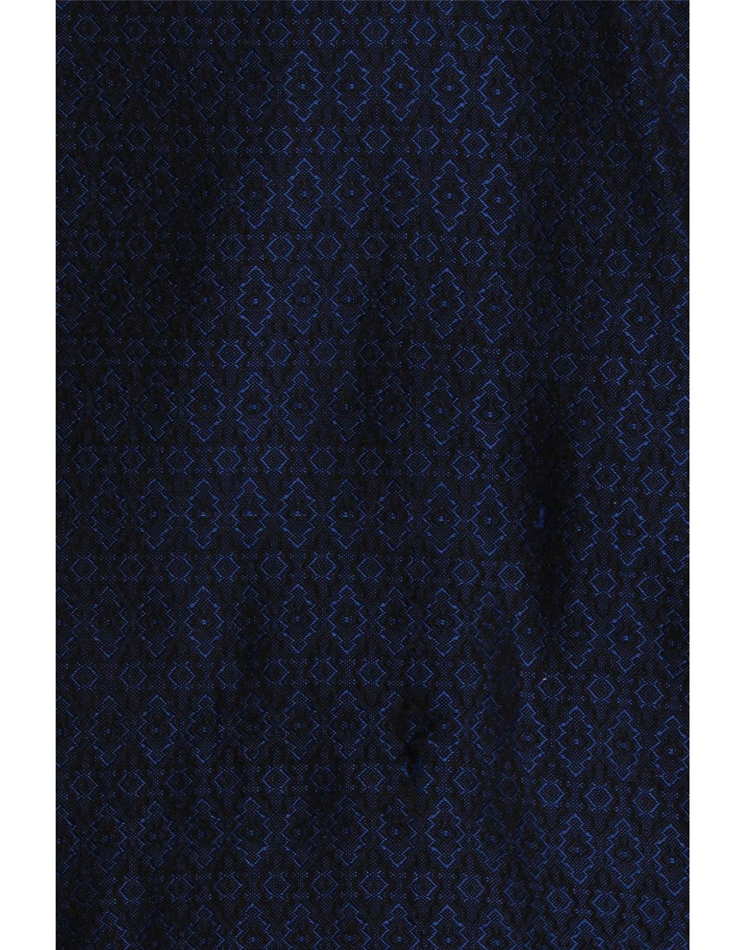 Casaco feminino vintage com peito duplo Reino Unido 16 grande azul marinho geométrico