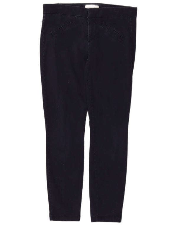 Calça feminina casual skinny Gap Reino Unido 8 pequena W30 L26 algodão azul marinho