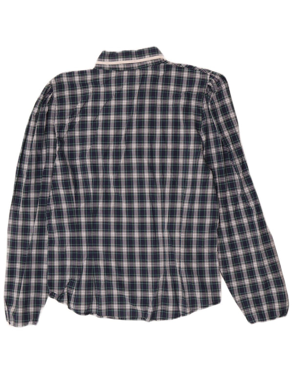 Camisa feminina Benetton IT 46 grande xadrez verde