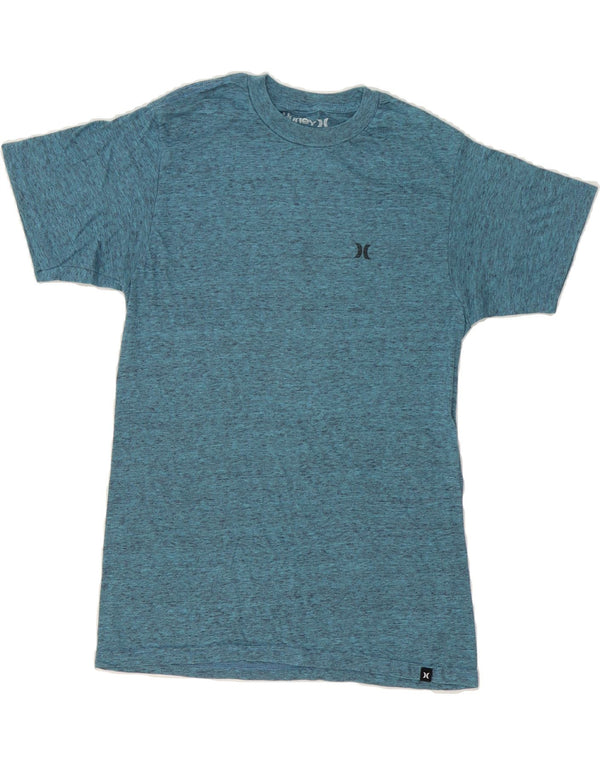 Camiseta feminina HURLEY UK 10 poliéster manchado azul pequeno