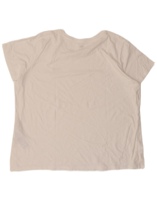 Camiseta feminina LEVI'S Perfect Crew Top UK 20 2XL algodão branco