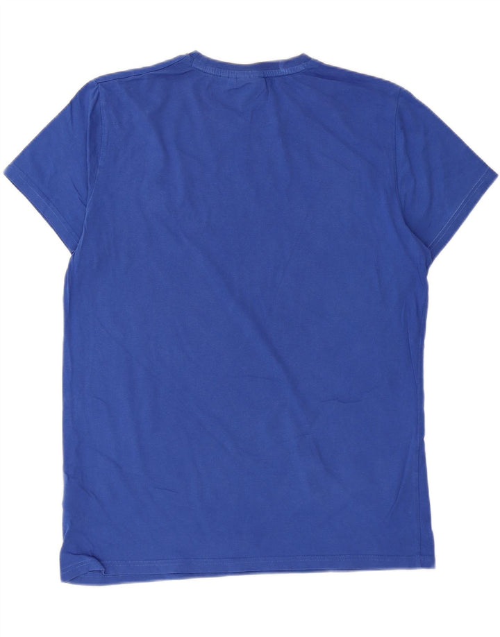 Camiseta masculina Superdry Top grande algodão azul