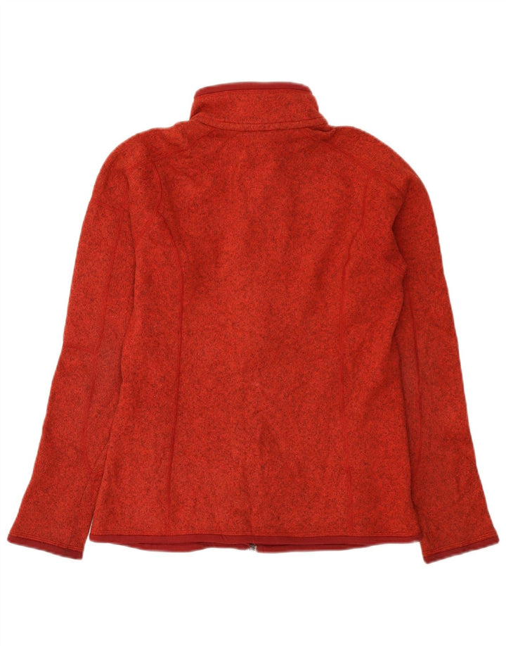 Jaqueta feminina de treino Patagonia UK 10 poliéster manchado vermelho pequeno