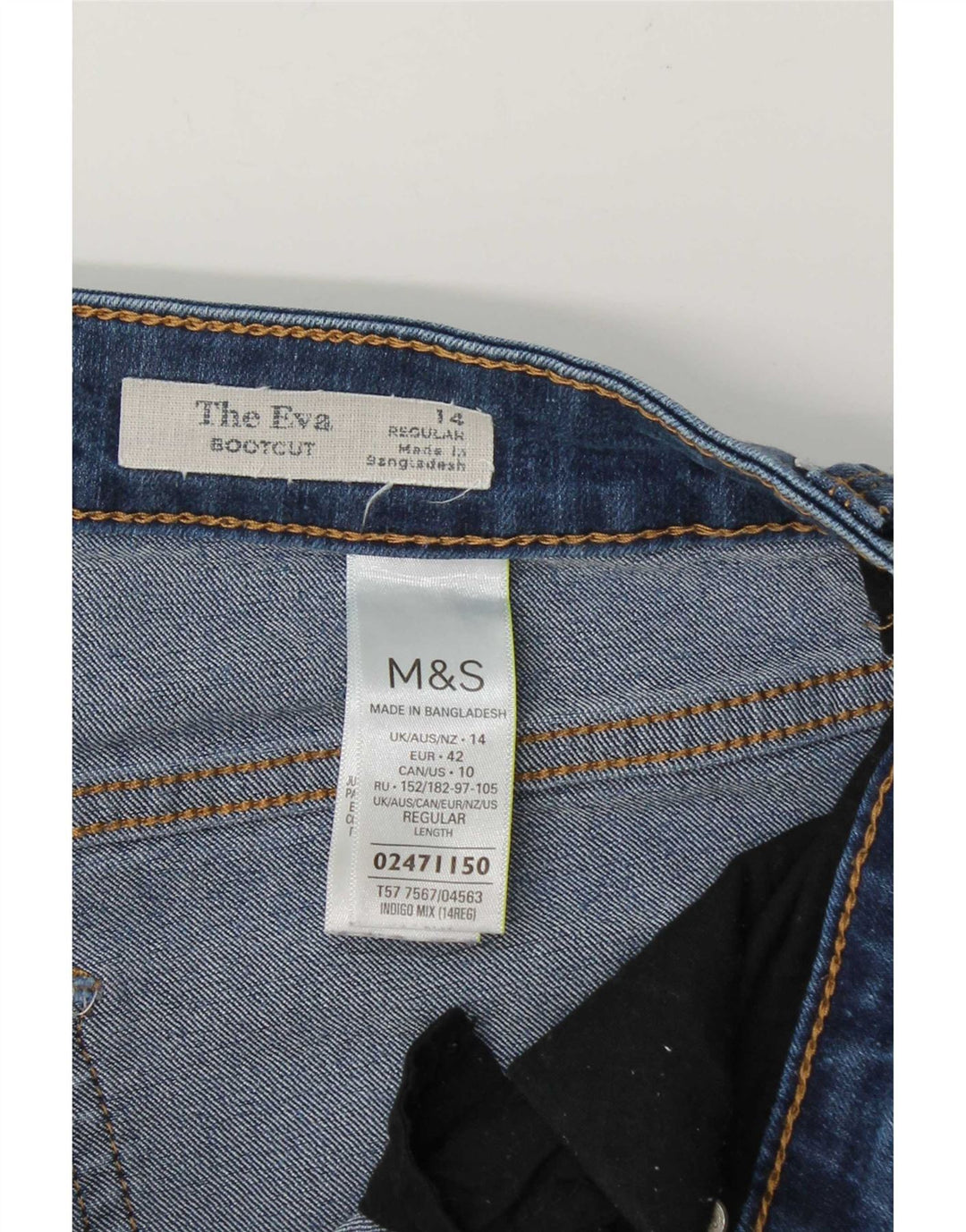 Marks & Spencer Feminino The Eva Bootcut Jeans Reino Unido 14 Grande W32 L27 Azul