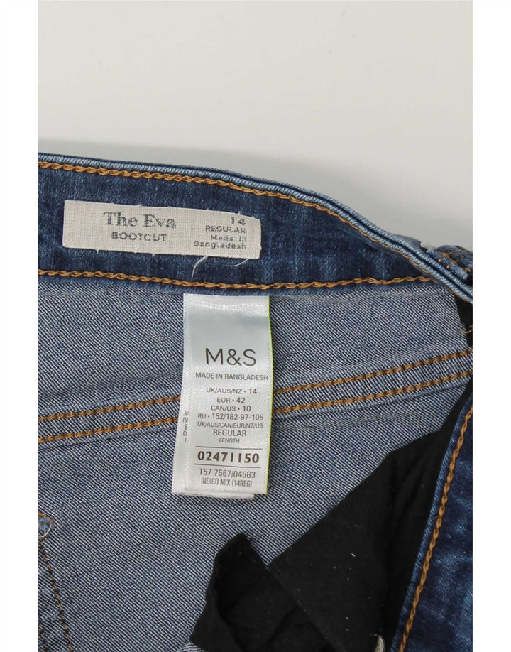 Marks & Spencer Feminino The Eva Bootcut Jeans Reino Unido 14 Grande W32 L27 Azul