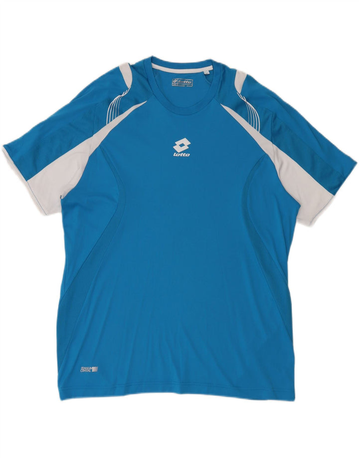 Camiseta masculina Lotto Top 2XL azul colorblock poliéster