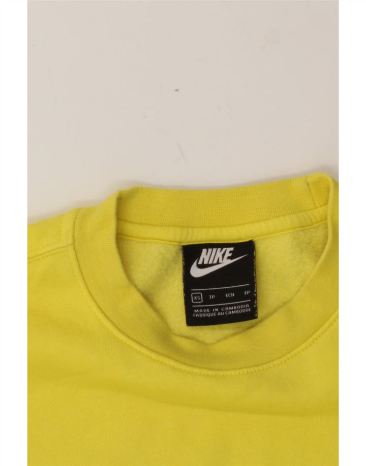 NIKE Mens Sweatshirt Jumper XS Yellow Cotton Vintage Nike and Second-Hand Nike from Messina Hembry 