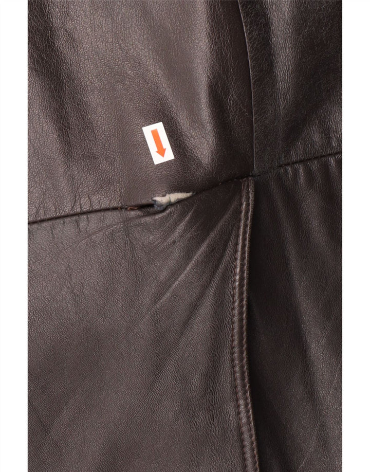 Casaco de couro masculino MAX MOSER IT 56 3XL couro marrom