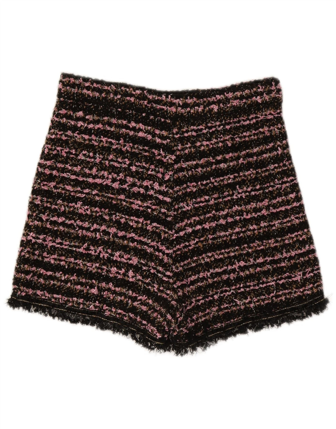 Zara Calça feminina cintura alta pequena W26 preta listrada