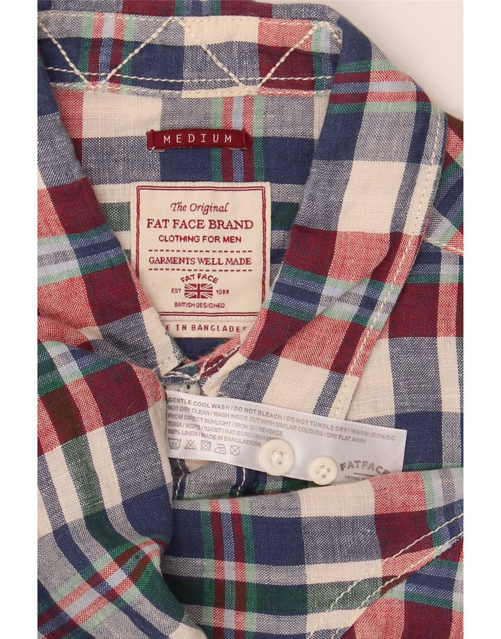 Camisa masculina Fat Face média xadrez multicolorida