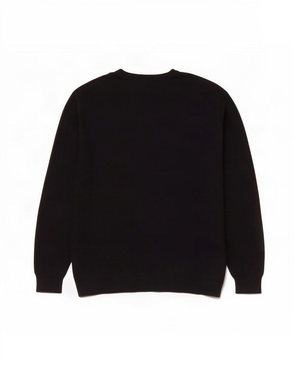 Zara Suéter masculino com decote em V XL preto algodão