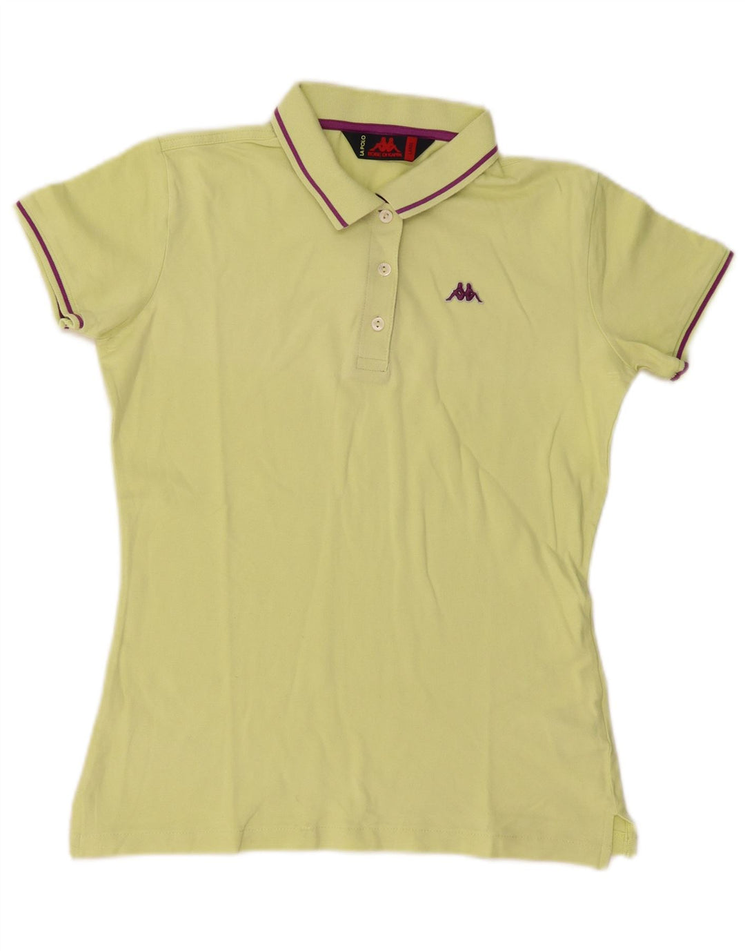 Camisa polo feminina KAPPA UK 14 grande algodão amarelo