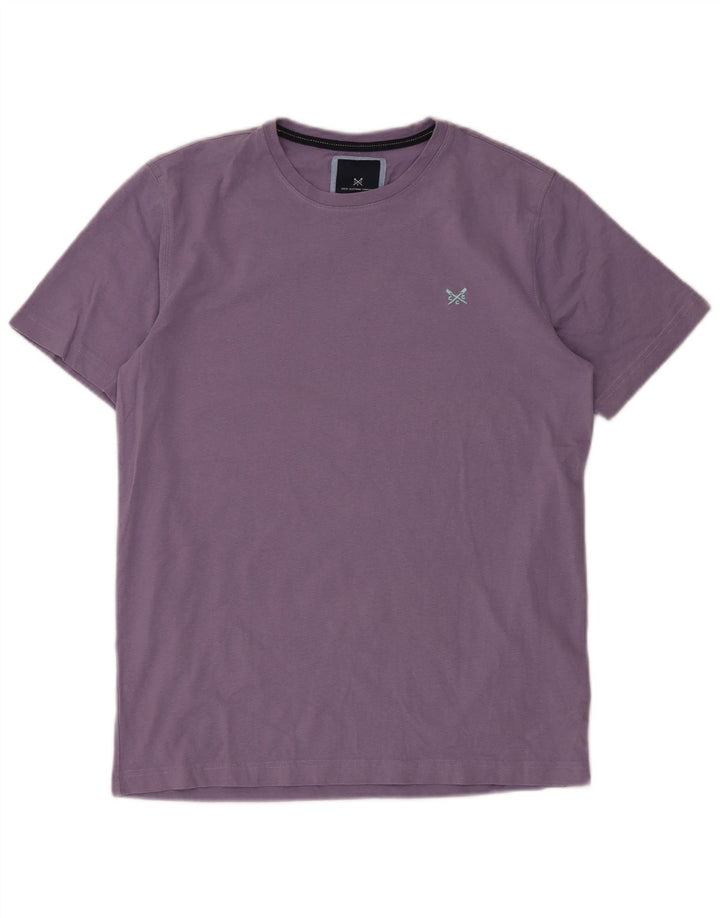Camiseta masculina CREW CLOTHING Top médio algodão roxo