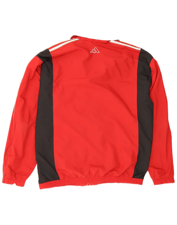 Adidas Mens Tracksuit Top Jacket XL Vermelho Colorblock Poliéster