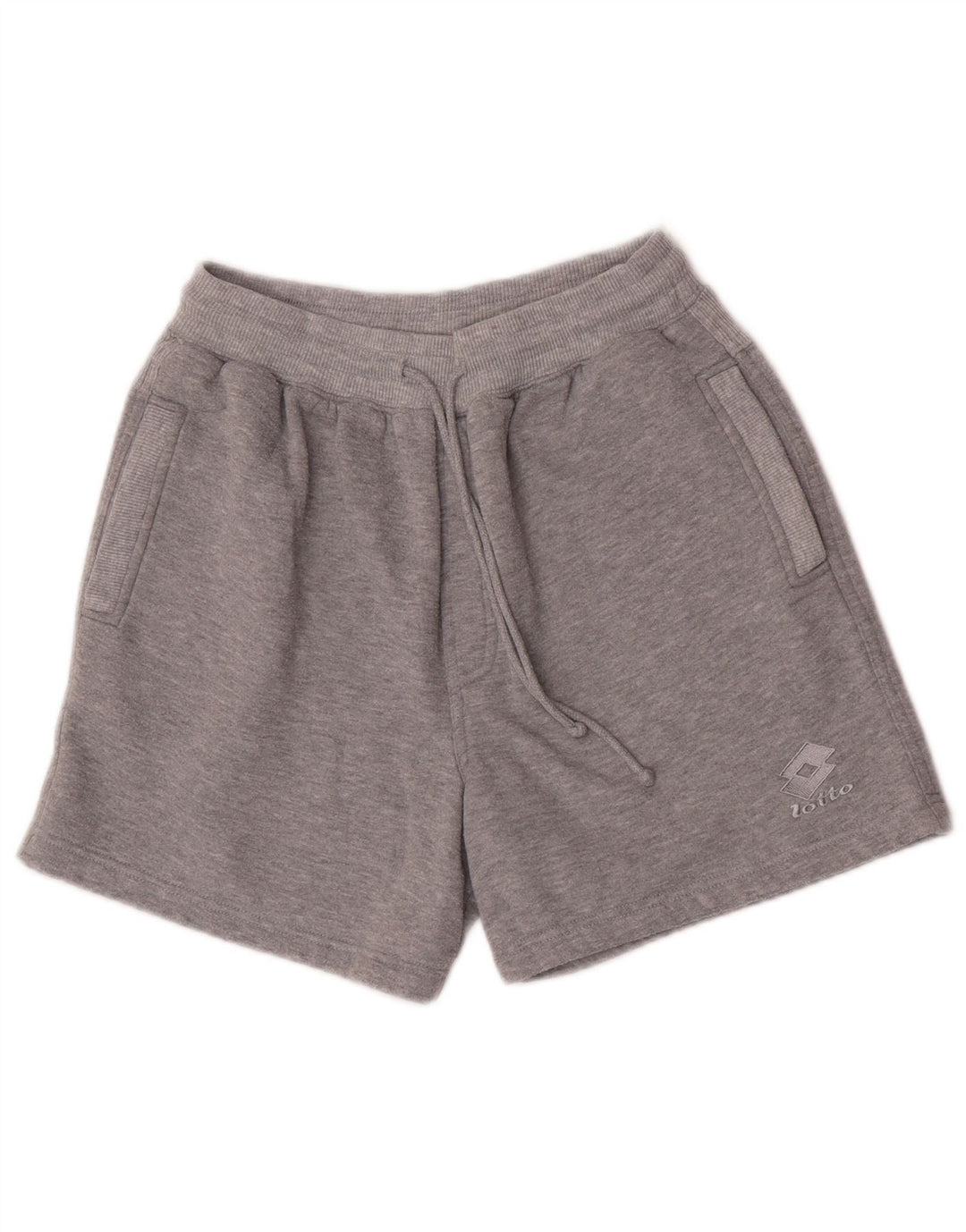 Shorts esportivos gráficos femininos Lotto pequenos esportes de poliéster cinza