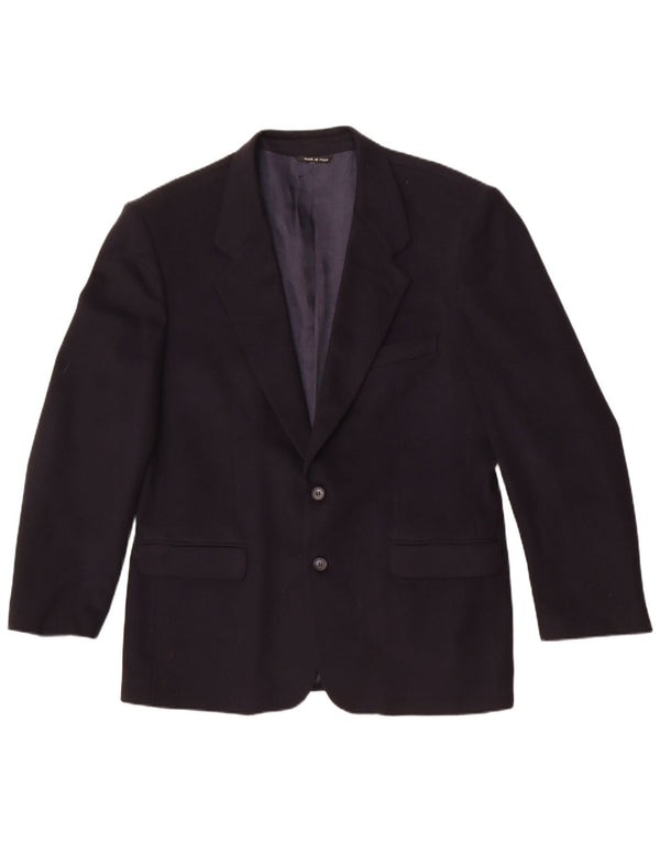 Jaqueta blazer masculina VIA CONDOTTI com 2 botões IT 52 XL lã azul marinho