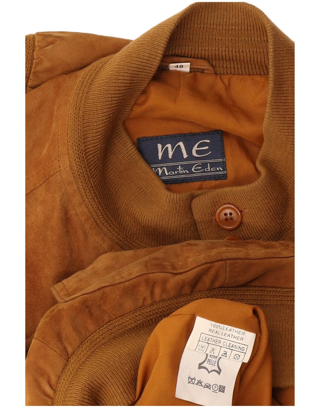 Jaqueta bomber masculina de camurça Martin Eden IT 48 couro marrom médio