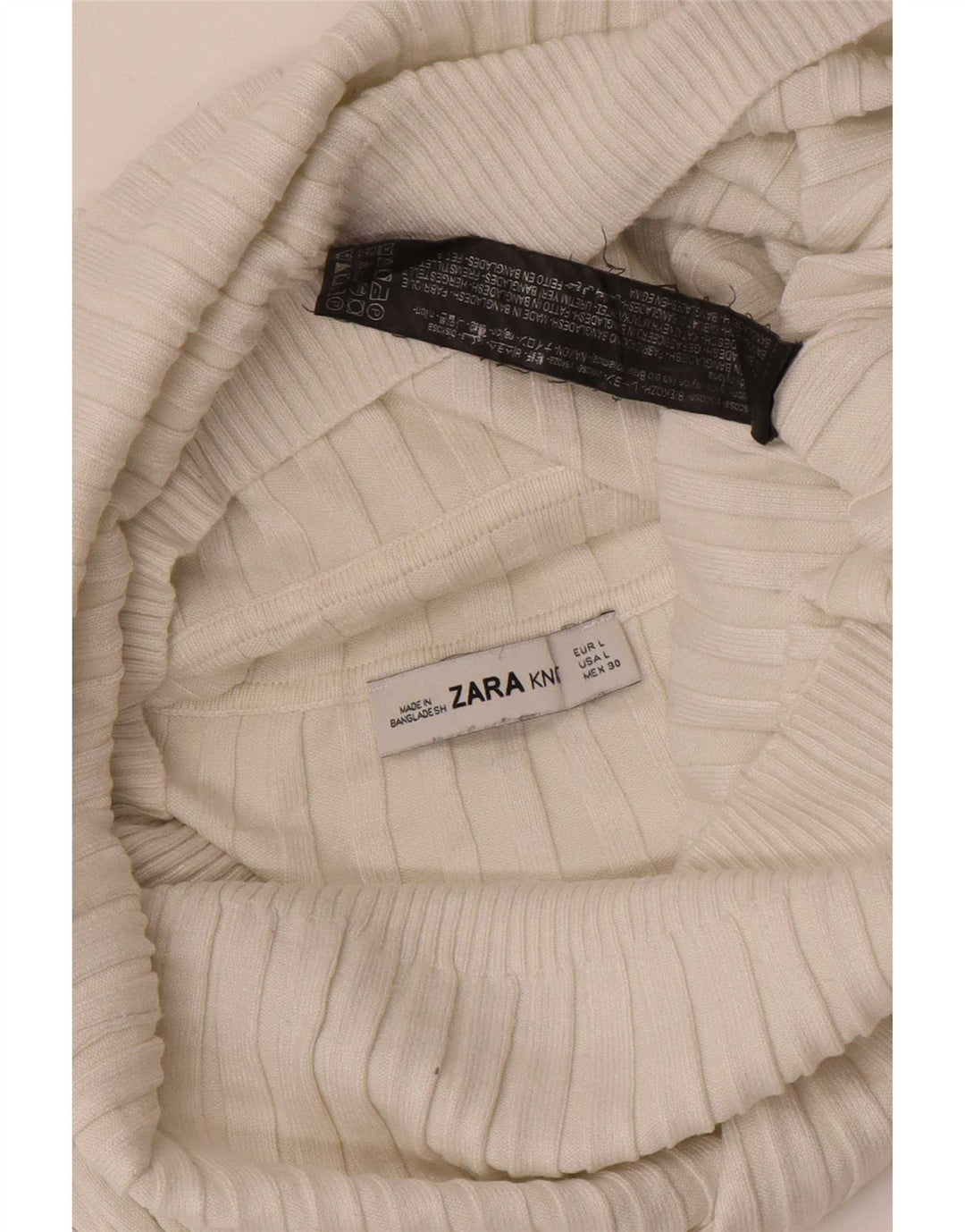 Blusa feminina Zara Top UK 14 grande viscose branca