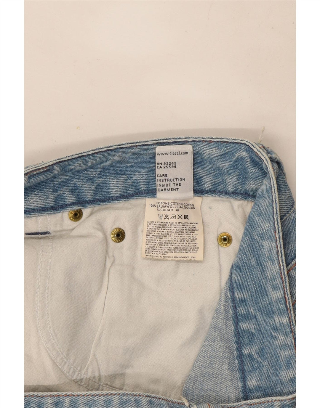 Diesel feminino bootcut jeans W32 L34 azul algodão