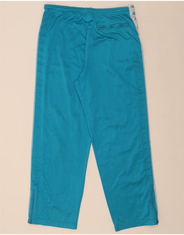 Calça de treino masculina Kappa com estampa gráfica grande azul colorblock poliéster