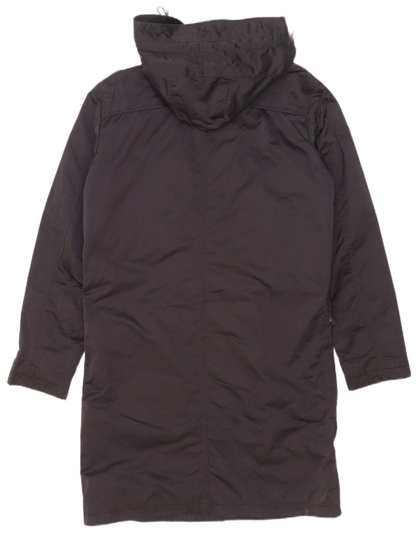 Casaco acolchoado com capuz masculino Zara UK 38 poliéster azul marinho médio