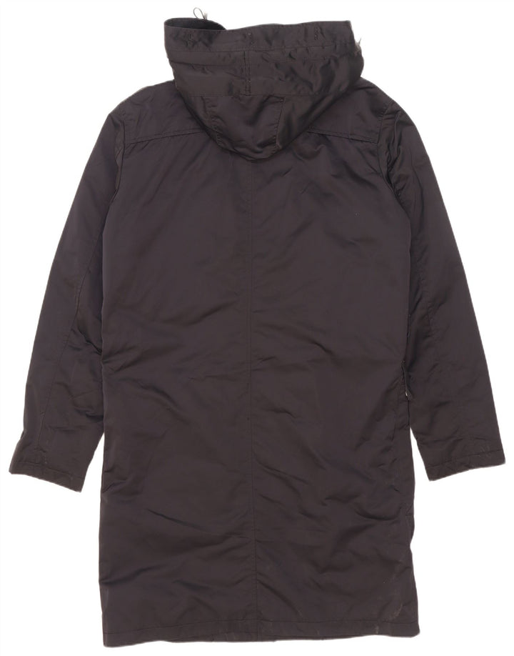 Casaco acolchoado com capuz masculino Zara UK 38 poliéster azul marinho médio