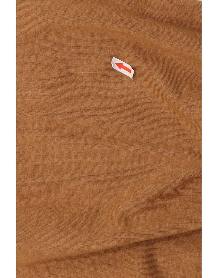 Zara Suéter masculino com gola canoa e viscose bege médio