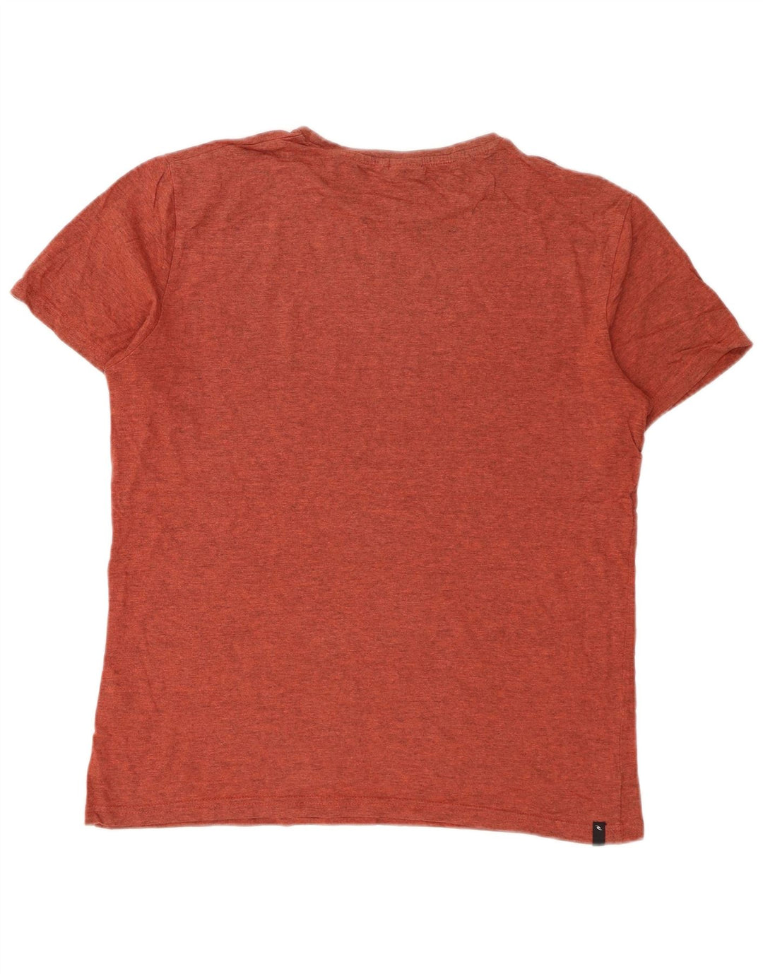 Camiseta masculina Rip Curl com estampa gráfica de algodão manchado laranja médio