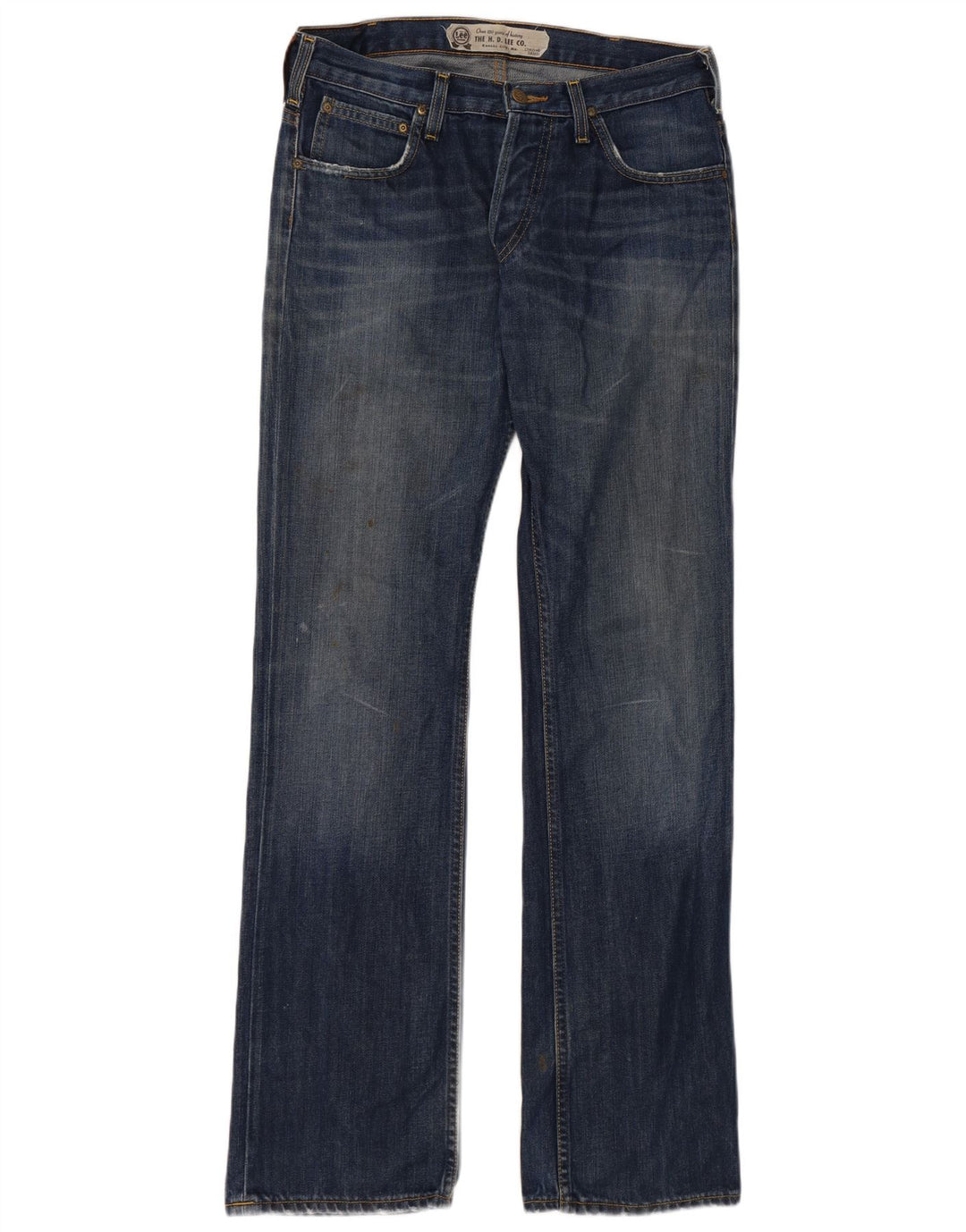 LEE Masculino Knox Straight Jeans W32 L34 Azul Marinho Algodão