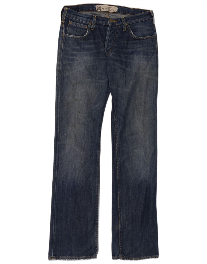 LEE Masculino Knox Straight Jeans W32 L34 Azul Marinho Algodão