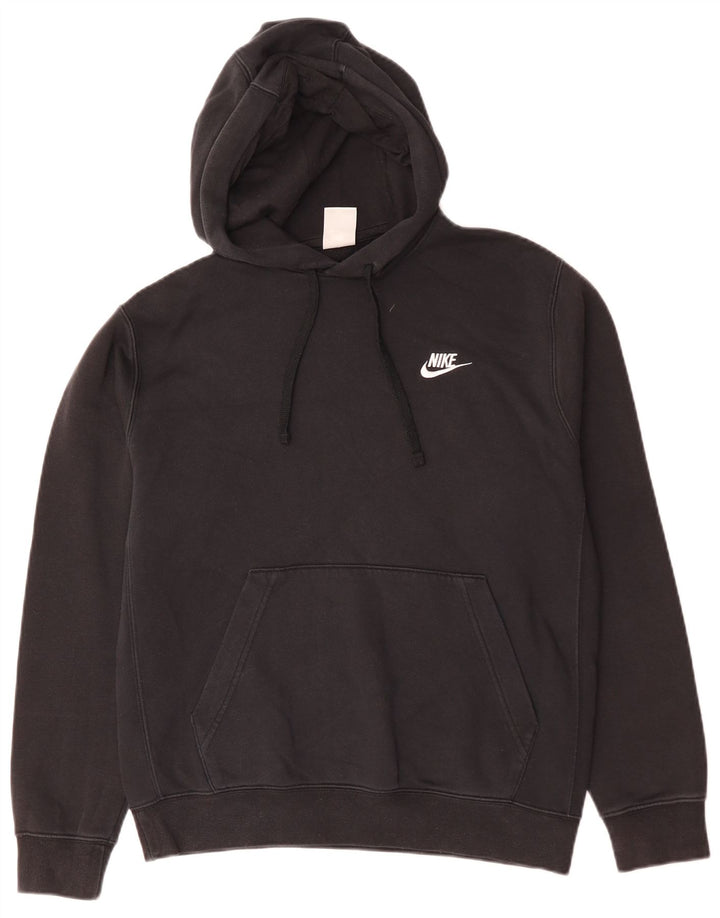 Nike Mens Hoodie Jumper Pequeno Algodão Preto
