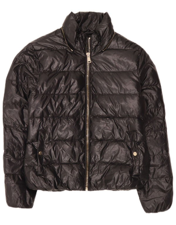 Jaqueta acolchoada feminina Zara UK 14 grande preta