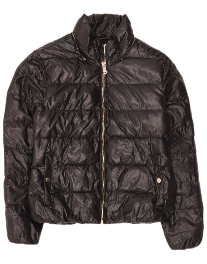 Jaqueta acolchoada feminina Zara UK 14 grande preta