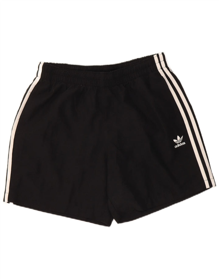 Shorts esportivos masculinos Adidas médio preto poliéster