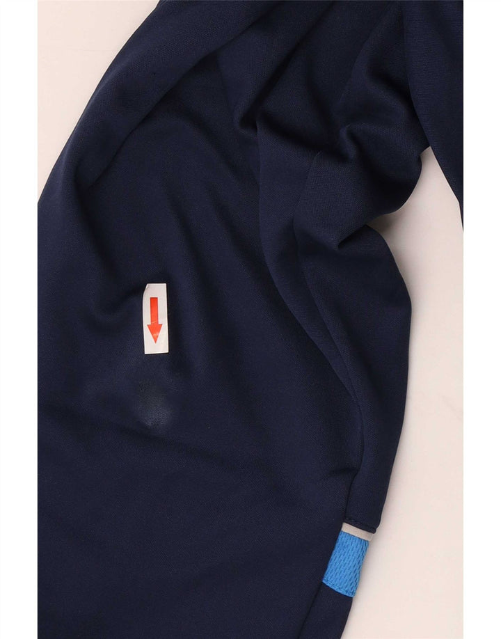 Calça de treino masculina Nike Dri Fit médio azul marinho colorblock poliéster