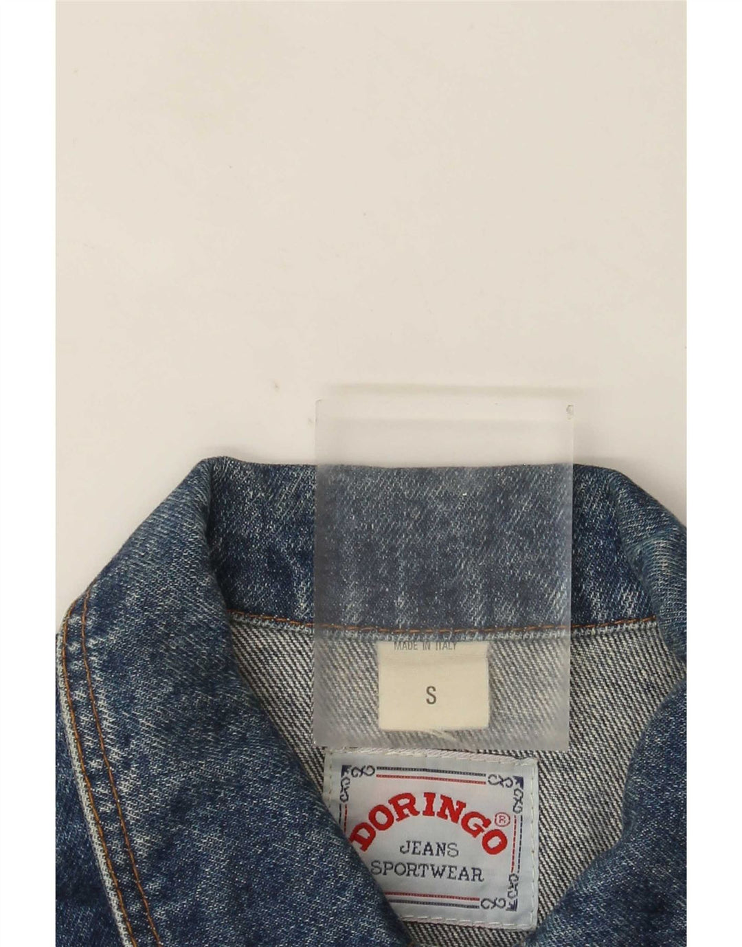 Jaqueta jeans feminina Doringo UK 10 algodão azul pequeno
