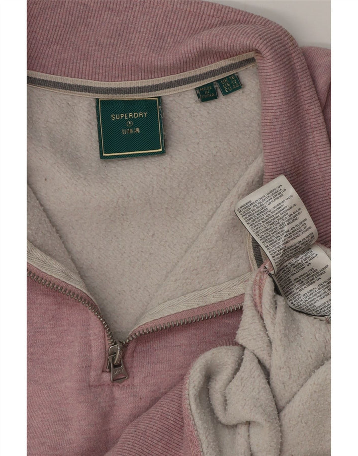 Suéter Superdry feminino oversized crop suéter UK 16 grande rosa manchado