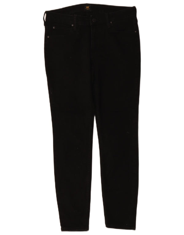 Lee Womens Scarlett Skinny Jeans W30 L27 Algodão Preto