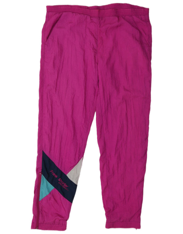 Frank Shorter Mens Calças de treino Joggers XL W40 L32 Pink Colourblock
