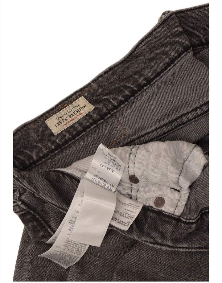 Calça jeans masculina Levi's 514 Straight W36 L32 cinza algodão clássico