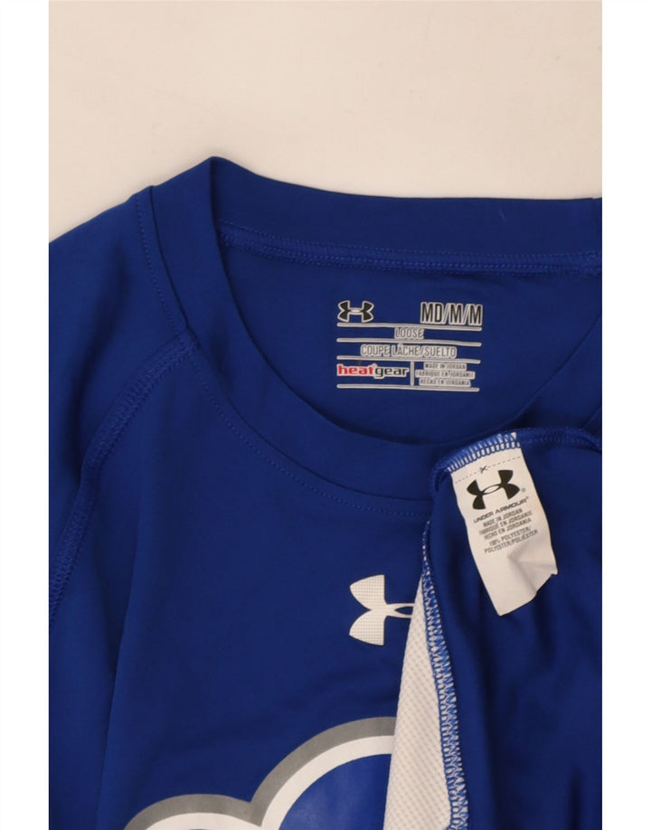 Under Armour Mens Seton Hall Pirates Camiseta gráfica Top Azul Médio