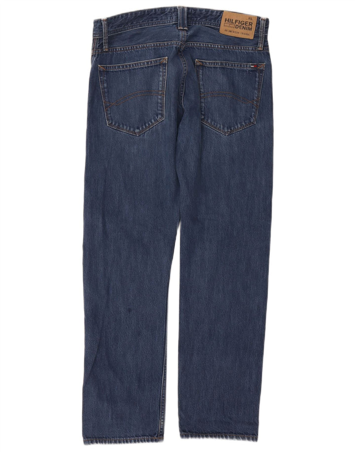Jeans retos masculinos Tommy Hilfiger W31 L30 algodão azul