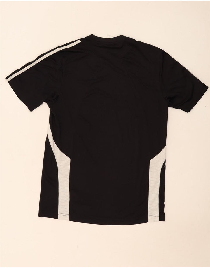 Adidas Mens Camiseta Top Médio Preto Colorblock Poliéster