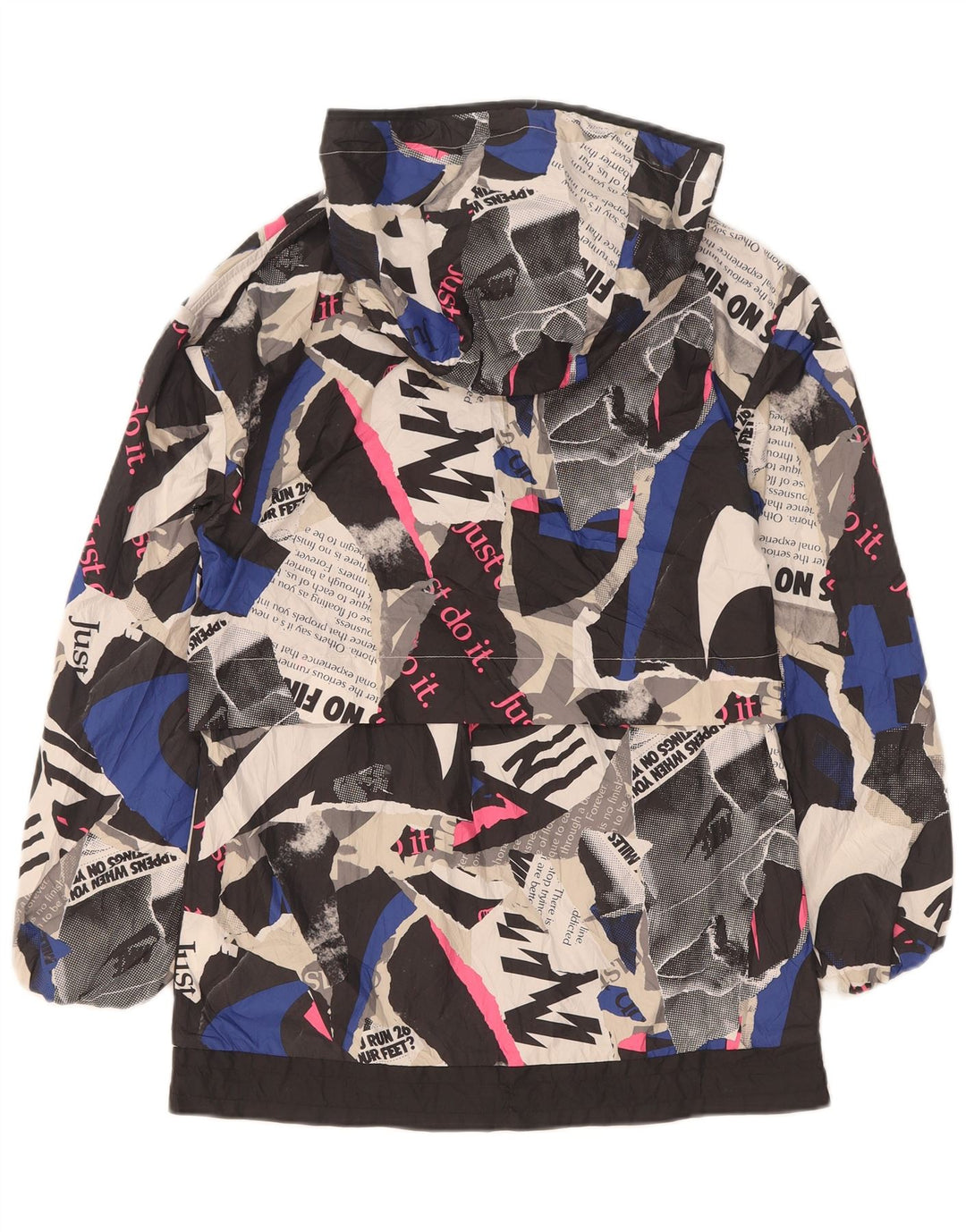 Jaqueta de chuva feminina com capuz Nike UK 6 XS multicolorida geométrica