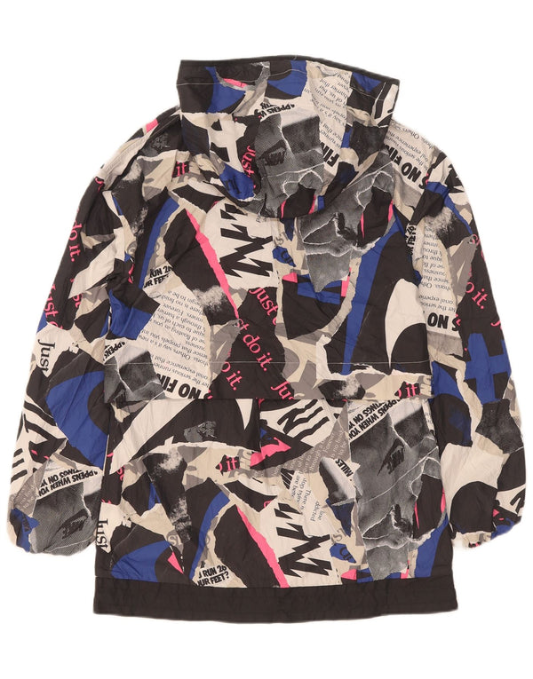 Jaqueta de chuva feminina com capuz Nike UK 6 XS multicolorida geométrica