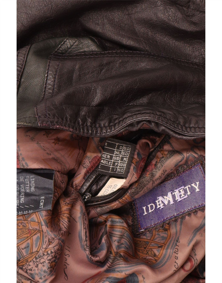 Jaqueta de couro masculina vintage UK 38 couro preto médio